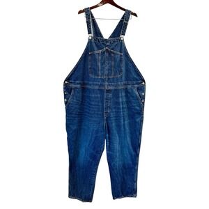 Old Navy Baggy Wide Leg Overalls Womens Sz 28 Dark  Wash Retro, Country Boho